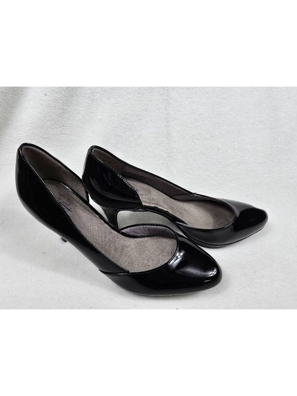 LifeStride Black Patent Leather High Heels Memory Foam Sz 8.5 Womens Dress Shoes